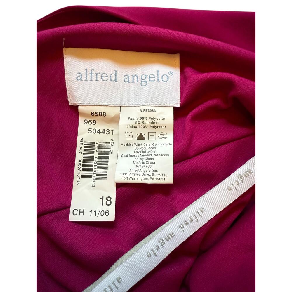 Alfred Angelo Fuchsia Cocktail Dress - Size 18 - Picture 3 of 14